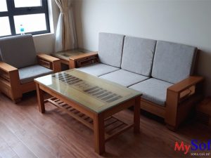 Bộ ghế Sofa gỗ sồi hiện đại cho nhà chung cư AmiA SFG020A