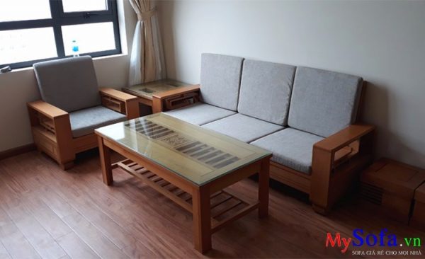 Bộ ghế Sofa gỗ sồi hiện đại cho nhà chung cư AmiA SFG020A