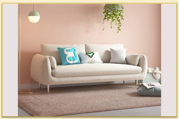 Hình ảnh Bài trí sofa văng bọc vải nỉ trong phòng khách Softop-1603
