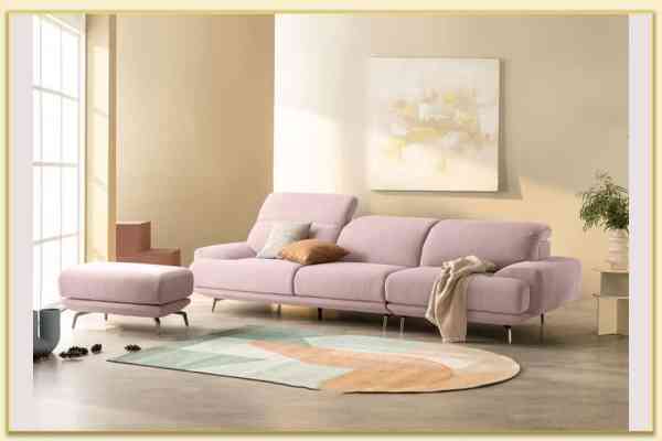 Hình ảnh Ghế sofa văng bọc nỉ màu hồng Softop-1106