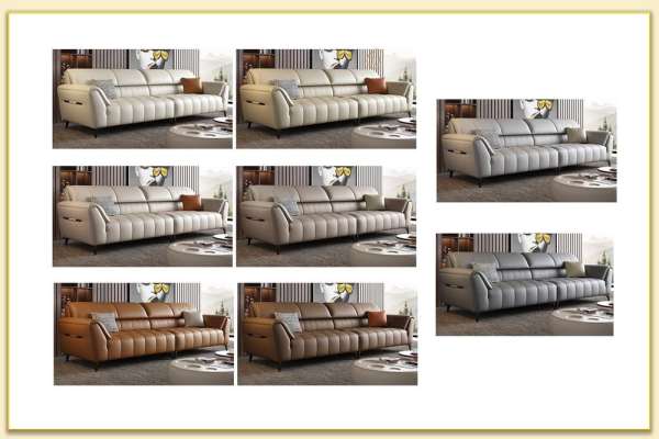 Hình ảnh Ghế sofa văng da dáng dài có nhiều màu sắc đẹp Softop-1583