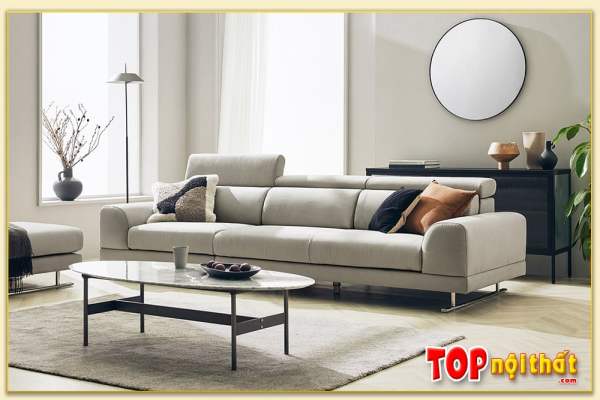 Hình ảnh Ghế sofa văng nỉ đẹp chụp góc nghiêng Softop-1000