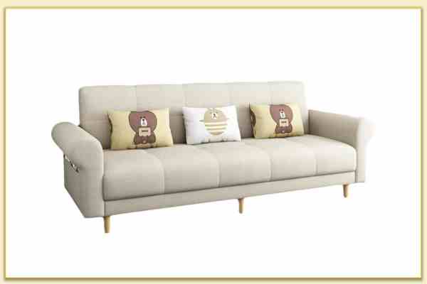 Hình ảnh Góc nghiêng mẫu ghế sofa văng nỉ chân cao Softop-1604