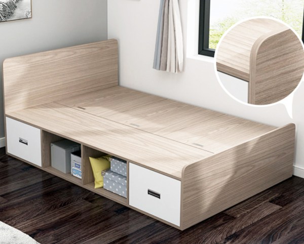 Giường đơn gỗ công nghiệp thiết kế đơn giản nhưng tối đa công năng