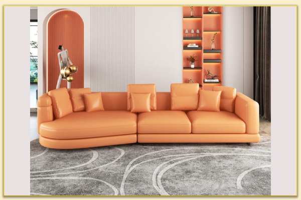 Hình ảnh Sofa văng nỉ dáng dài có thể bọc chất liệu da theo yêu cầu Softop-1683