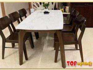 Hình ảnh Bộ bàn ăn đẹp 6 ghế mặt đá hiện đại BGATop-0010