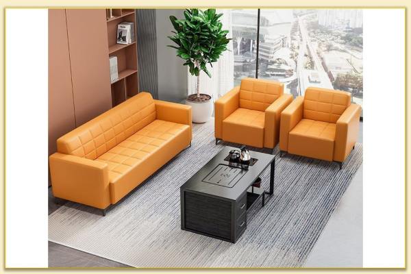 Hình ảnh Bộ ghế sofa văng da theo bộ 3 món Softop-1570