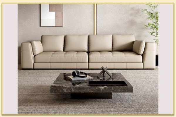 Hình ảnh Chụp chính diện ghế sofa văng da cỡ lớn Softop-1701