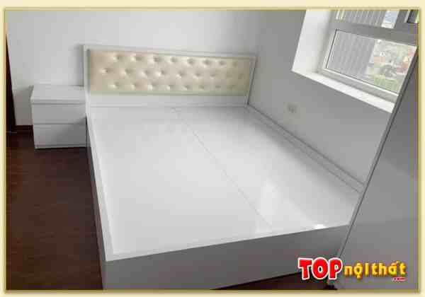 Hình ảnh Giường ngủ gỗ công nghiệp đẹp màu trắng GNTop-0074