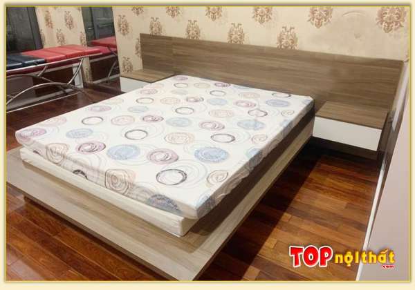 Hình ảnh Giường ngủ gỗ liền tủ nhỏ 1 ngăn kéo GNTop-0228
