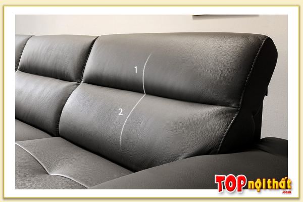 Hình ảnh Phần tựa lưng mẫu ghế sofa da màu đen SofTop-0859
