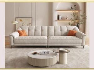 Hình ảnh Ghế sofa văng bọc nỉ màu kem đẹp hiện đại Softop-1608